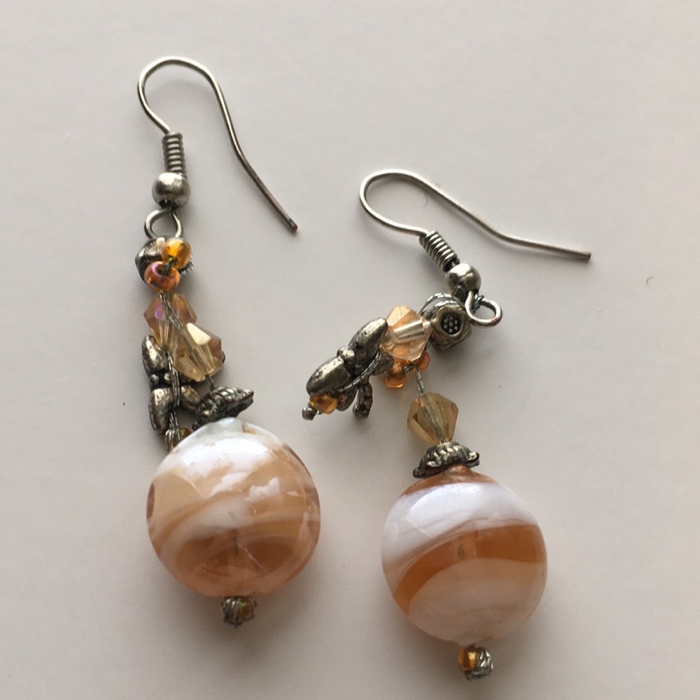 $3 BUNDLE/DRAGONFLY AMBER DANGLES
